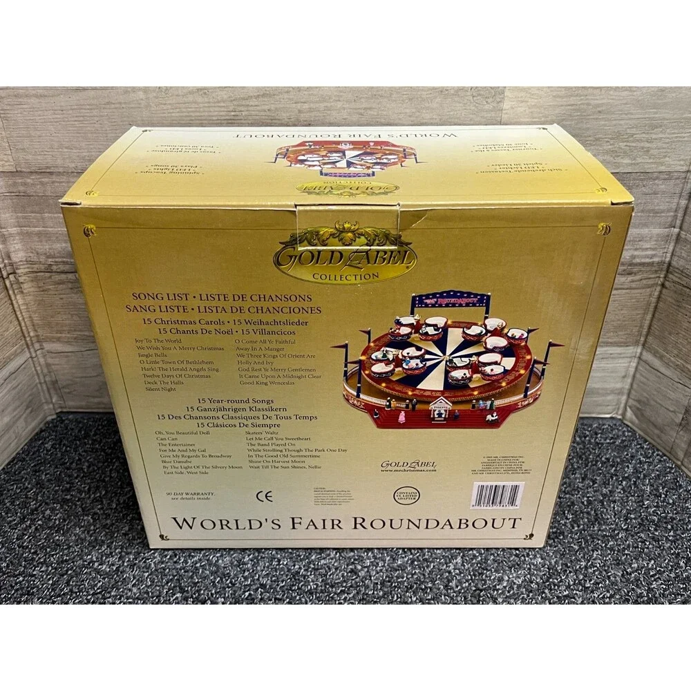 Mr. Christmas Gold Label World’s Fair Roundabout Cups Amusement Park Ride